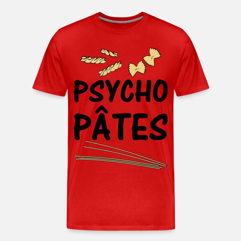 Psycho Pâtes - T-shirt bio Premium Homme - rouge