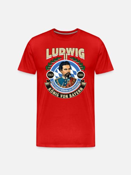 KÖNIG LUDWIG VON BAYERN - Männer Premium Bio T-Shirt - Rot