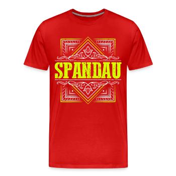 Berlin Spandau - für Berliner - Spandauer - Männer Premium Bio T-Shirt - Rot - Vorne - Damien (186cm)