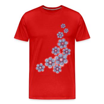 flocons de neige - T-shirt bio Premium Homme - rouge - Devant - Damien (186cm)