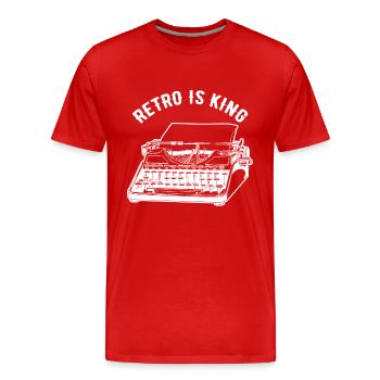 machine à écrire - T-shirt bio Premium Homme - rouge - Devant - Damien (186cm)