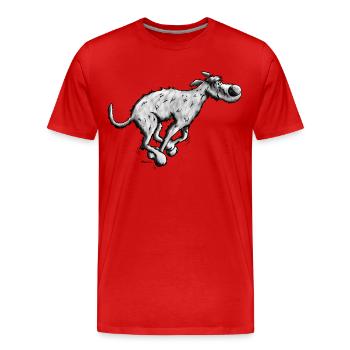 Sportlicher Irischer Wolfshund - Männer Premium Bio T-Shirt - Rot - Vorne - Damien (186cm)