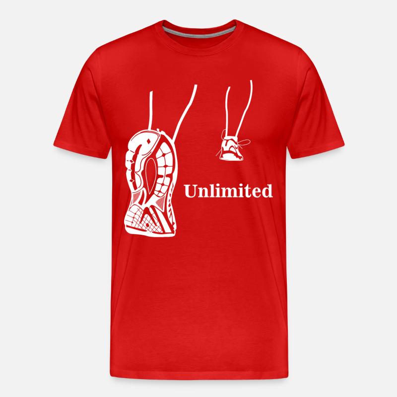 Illimité - conception en cours d'exécution - T-shirt bio Premium Homme - rouge