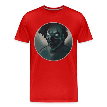 Clown d'horreur - T-shirt bio Premium Homme - rouge - Devant - Damien (186cm)