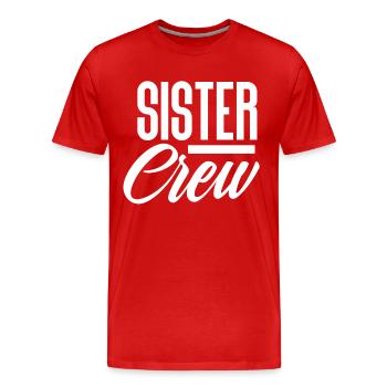 Soeur soeur équipage - T-shirt bio Premium Homme - rouge - Devant - Damien (186cm)