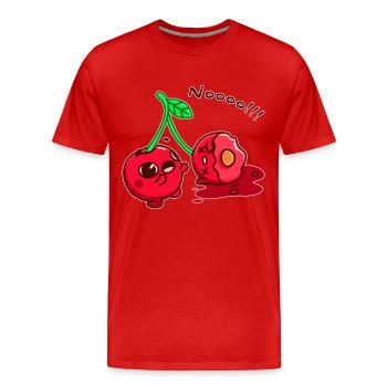 Drôle de paire de cerises - T-shirt bio Premium Homme - rouge - Devant - Damien (186cm)