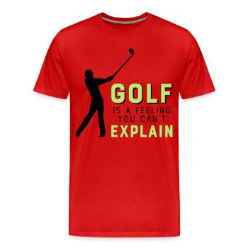 Le golf - T-shirt bio Premium Homme - rouge - Devant - Damien (186cm)