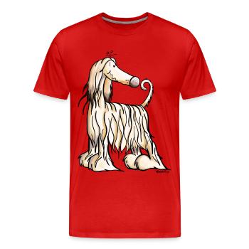 Aurelie Afghane - T-shirt bio Premium Homme - rouge - Devant - Damien (186cm)