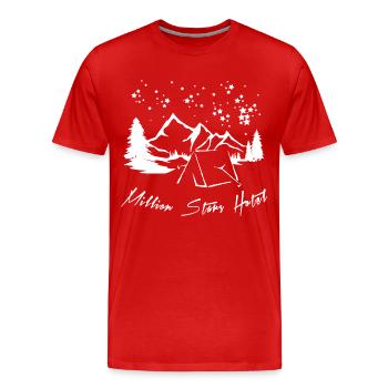 Million Stars Hotel - Männer Premium Bio T-Shirt - Rot - Vorne - Damien (186cm)