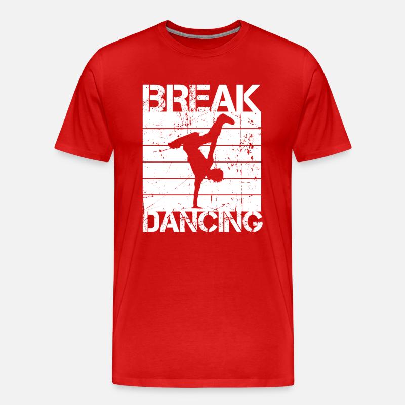 Breakdancing - Männer Premium Bio T-Shirt - Rot