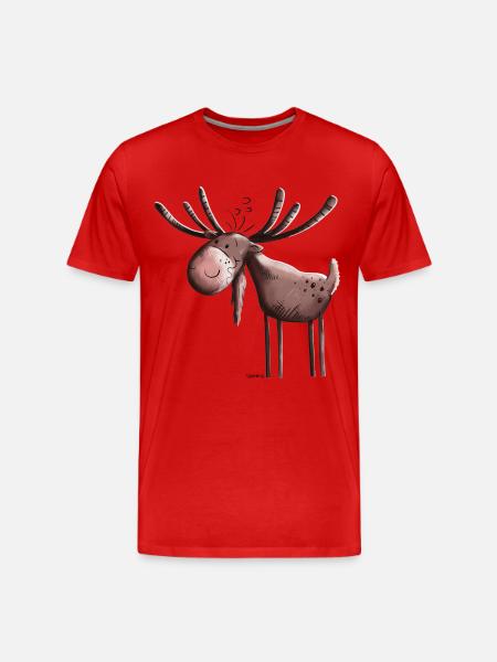 Big Elk - Men's Premium Organic T-Shirt - red
