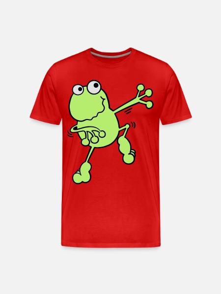 Dancing Frog - Men's Premium Organic T-Shirt - red