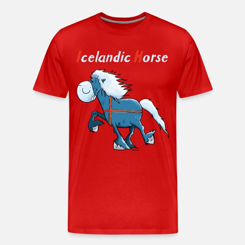 Isländer on Tour - Männer Premium Bio T-Shirt - Rot