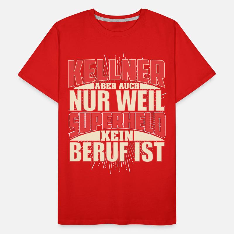 Kellner Superheld Männer Premium Bio T-Shirt