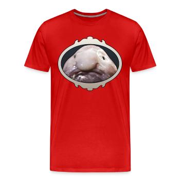 Laid blobfish, laid, Mr Blob - T-shirt bio Premium Homme - rouge - Devant - Damien (186cm)