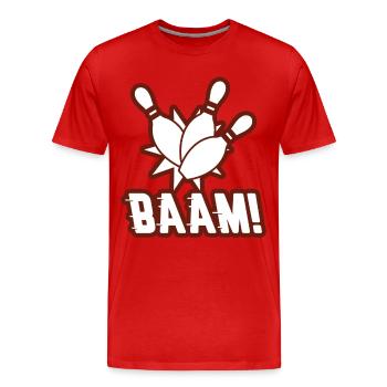 Bowling - Männer Premium Bio T-Shirt - Rot - Vorne - Damien (186cm)
