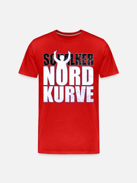 Schalke Nordkurve bogstaver gaveidee - Herre Premium T-shirt økologisk - rød