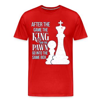 Schach - Männer Premium Bio T-Shirt - Rot - Vorne - Damien (186cm)