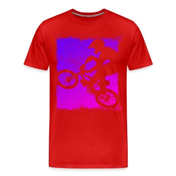BMX Bike - Bmx Bike - Magenta Bmx - T-shirt bio Premium Homme - rouge - Devant - Damien (186cm)
