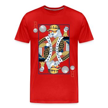 Roi de petanque v2 - T-shirt bio Premium Homme - rouge - Devant - Damien (186cm)