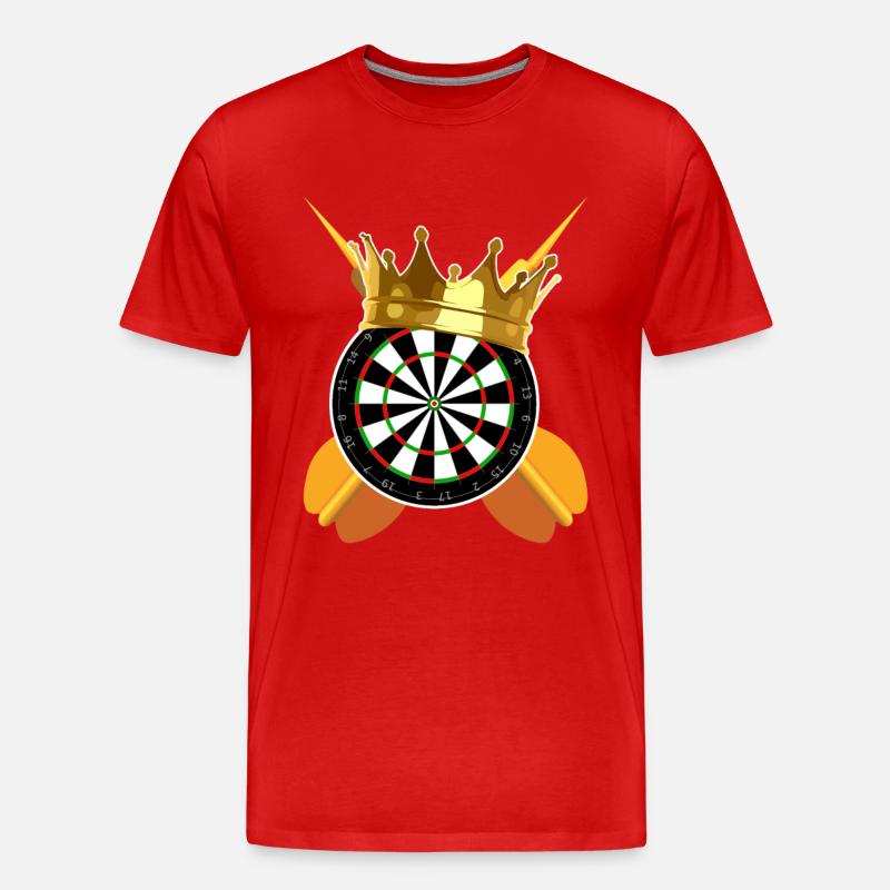 Dartking Dart Dartpfeil - Männer Premium Bio T-Shirt - Rot