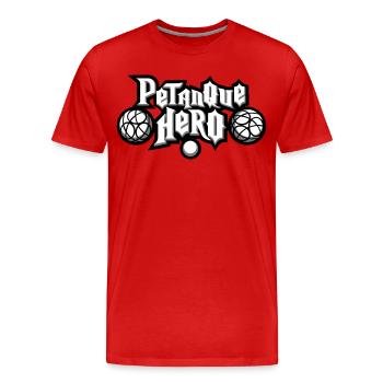 Petanque héro flex - T-shirt bio Premium Homme - rouge - Devant - Damien (186cm)