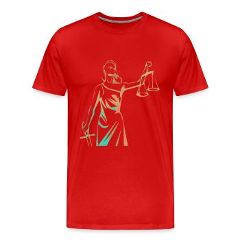 Jurastudium Jura Anwalt Richter Staatsexamen - Männer Premium Bio T-Shirt - Rot - Vorne - Damien (186cm)