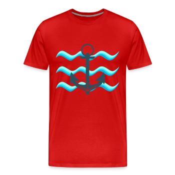 navigation à voile - T-shirt bio Premium Homme - rouge - Devant - Damien (186cm)
