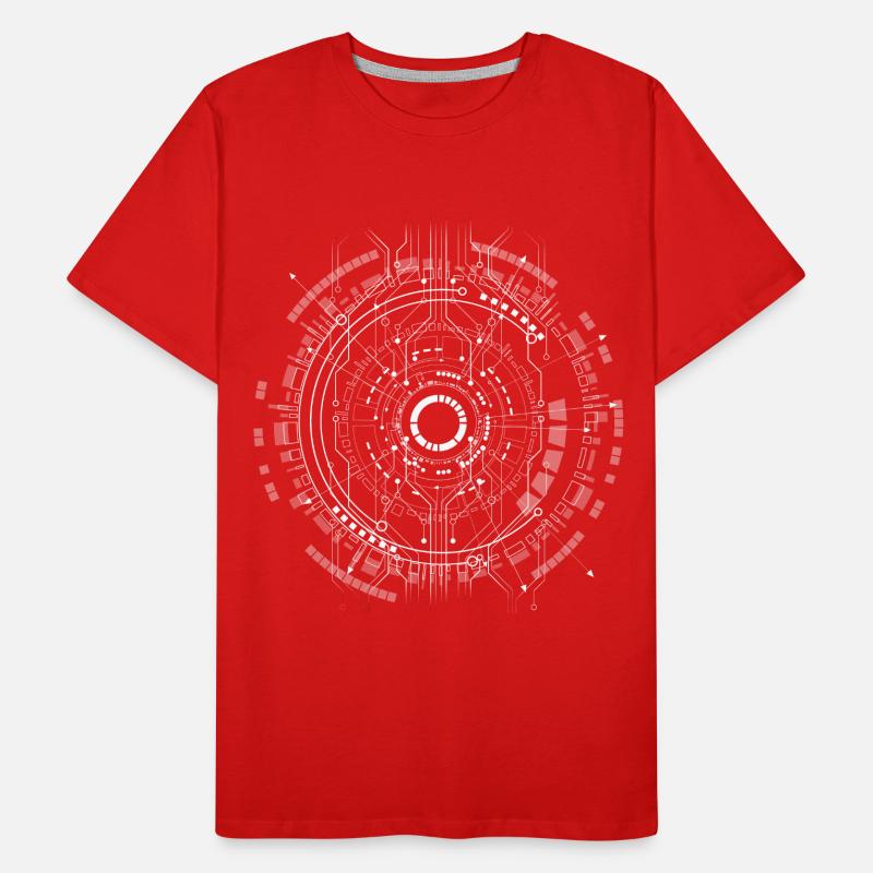 ordinateur c-base étoile space cpu nerd pc coder star T-shirt bio Premium Homme