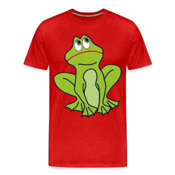 Frosch - Männer Premium Bio T-Shirt - Rot - Vorne - Damien (186cm)