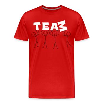 Team - Männer Premium Bio T-Shirt - Rot - Vorne - Damien (186cm)