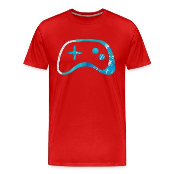 controler gamer jeu nerd jeu vidéo Ninten do - T-shirt bio Premium Homme - rouge - Devant - Damien (186cm)