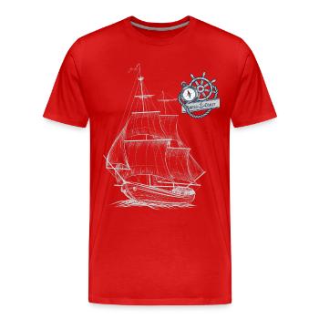 Darss Coast - Dein Statement für den Darß - T-shirt bio Premium Homme - rouge - Devant - Damien (186cm)