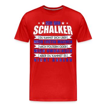 I am Schalke Fan design gift idea - Men's Premium Organic T-Shirt - red - Front - Damien (186cm)