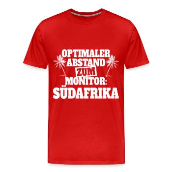 Südafrika Optimaler Abstand Zum Monitor Fernweh - Männer Premium Bio T-Shirt - Rot - Vorne - Damien (186cm)