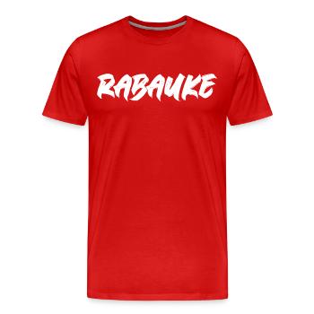 Rabauke - Männer Premium Bio T-Shirt - Rot - Vorne - Damien (186cm)