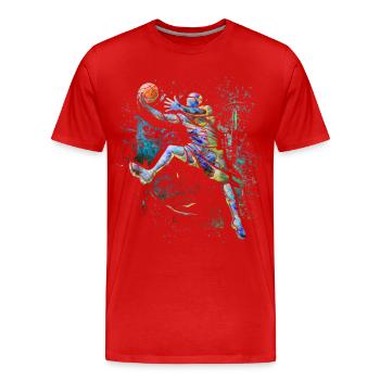 Basketball players - Basketball - BBall - Basket Ball - Men's Premium Organic T-Shirt - red - Front - Damien (186cm)