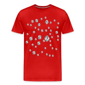 Diamant - Männer Premium Bio T-Shirt - Rot - Vorne - Damien (186cm)