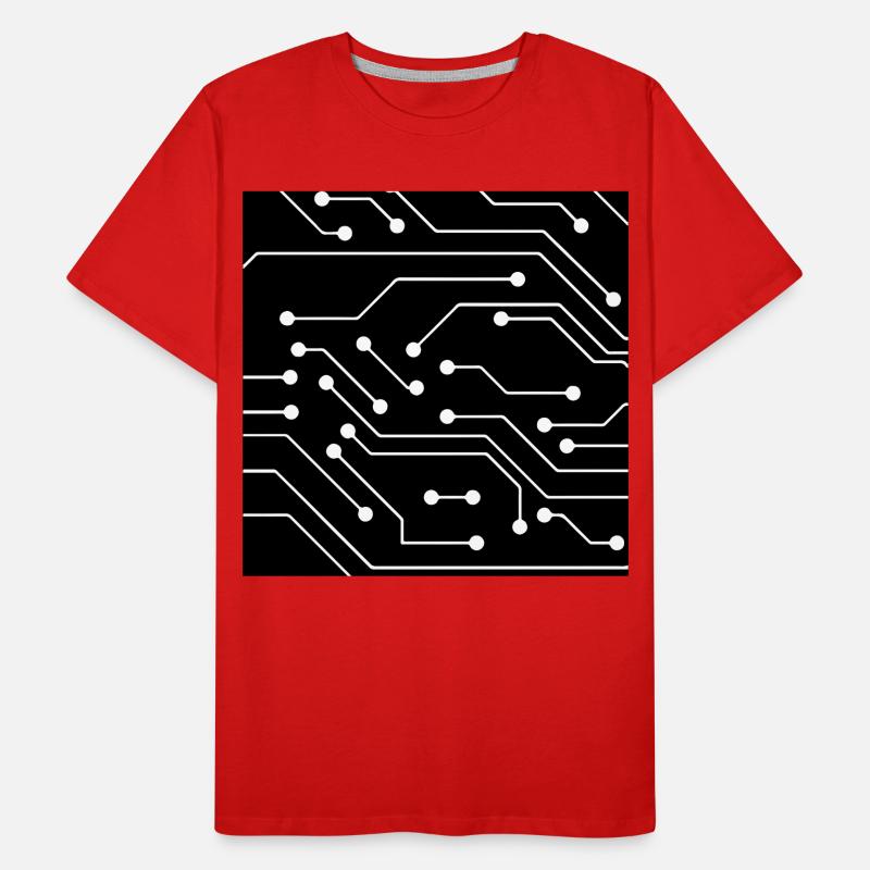 Computer Muster Männer Premium Bio T-Shirt