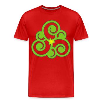 Fleur celte et nature - T-shirt bio Premium Homme - rouge - Devant - Damien (186cm)