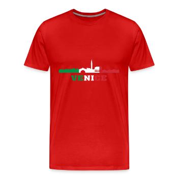 Wahrzeichen der Stadt Venedig Italien Wahrzeichen, Venezia Italia - Männer Premium Bio T-Shirt - Rot - Vorne - Damien (186cm)