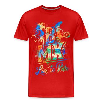 BMX Vélo - BMX Équitation - BMX pour Enfants - BMX - T-shirt bio Premium Homme - rouge - Devant - Damien (186cm)