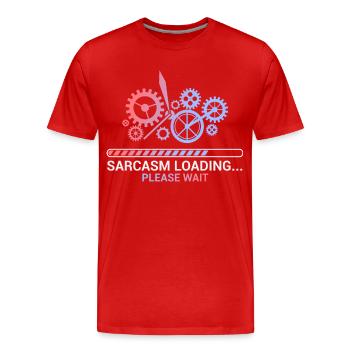 Computer - Männer Premium Bio T-Shirt - Rot - Vorne - Damien (186cm)