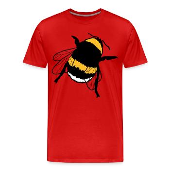 bourdon - T-shirt bio Premium Homme - rouge - Devant - Damien (186cm)
