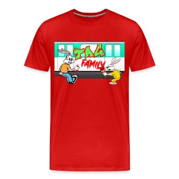 Tag Family - T-shirt bio Premium Homme - rouge - Devant - Damien (186cm)