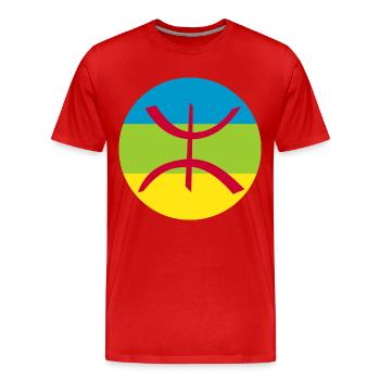 Aufkleber Berber Flagge Roundel Amazon - Männer Premium Bio T-Shirt - Rot - Vorne - Damien (186cm)