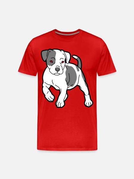 hund - Männer Premium Bio T-Shirt - Rot
