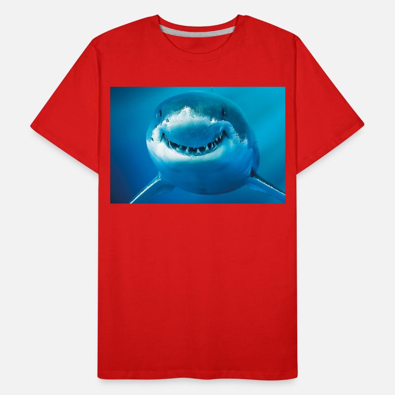 Smiling Shark Underwater Men's Premium Organic T-Shirt