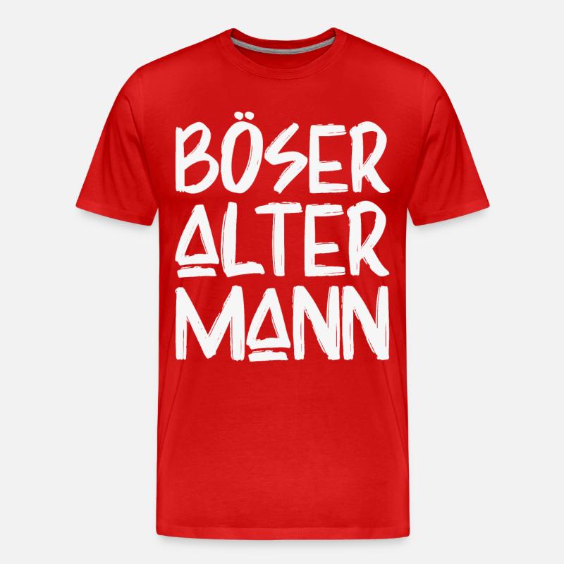 Böser Alter Mann - Männer Premium Bio T-Shirt - Rot