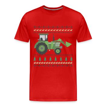 Tractor farmer - Men's Premium Organic T-Shirt - red - Front - Damien (186cm)